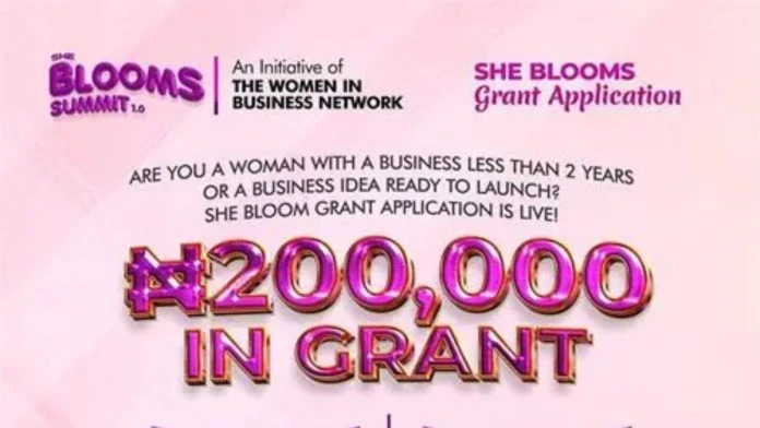 SHE Blooms 2025: Apply for ₦200,000 Women Entrepreneurs Grant in Nigeria